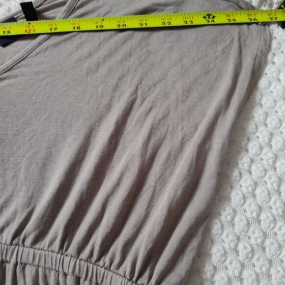 Blue Sak's Fifth Avenue Gray Navy Blue Ombre V-Neck Maxi Dress Size Medium - Picture 4 of 8